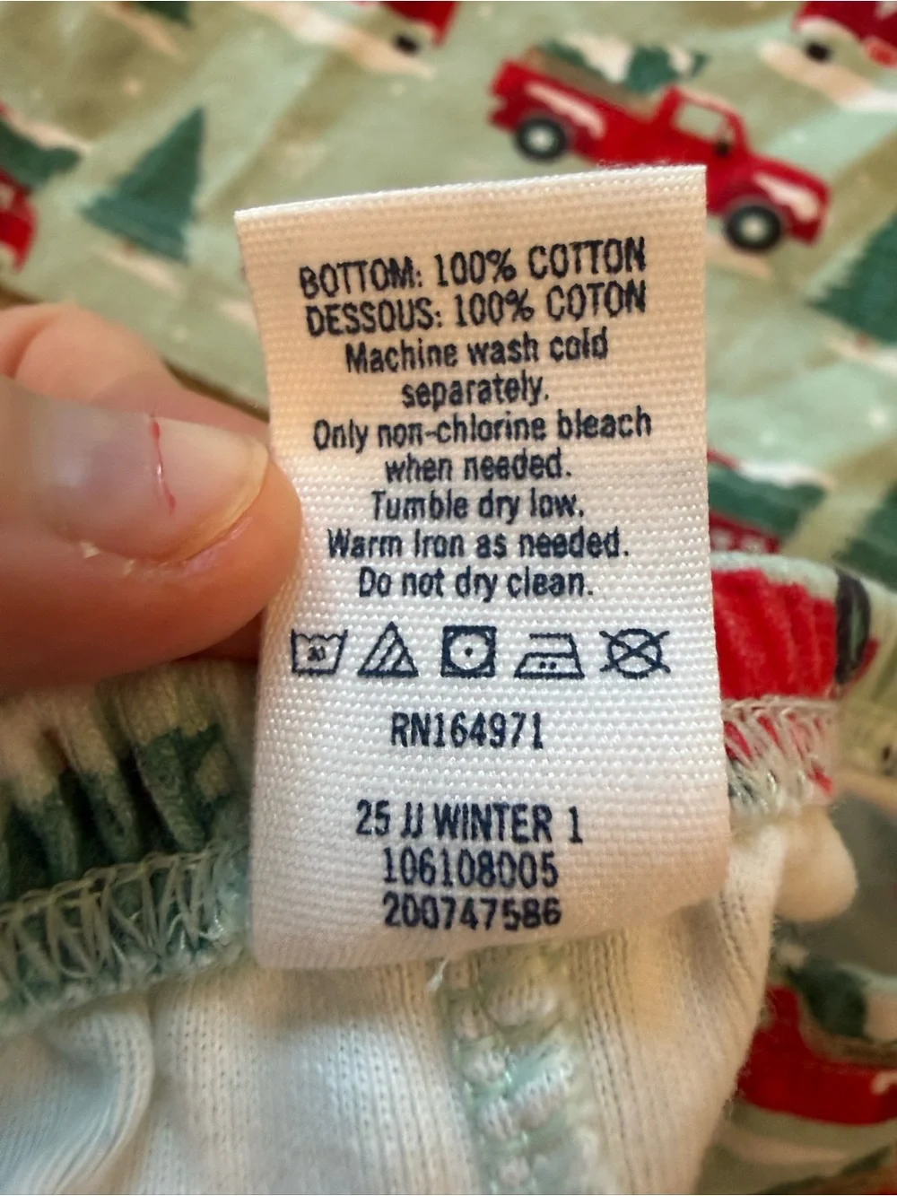 JANIE & JACK | Good Night Pajama In Misty Green Holiday Truck